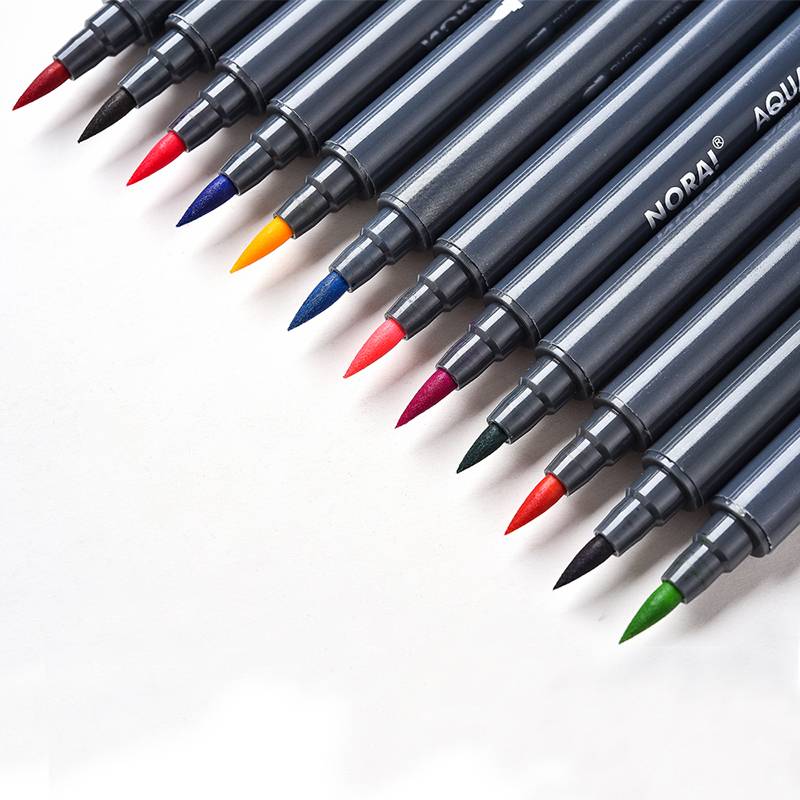 Imoda Fudenosuke Dual Tip Nylon Brush Marker Pens Set