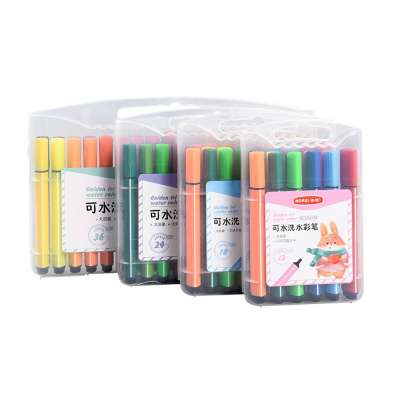 Hot Selling Professional waterclolor painting art markers fashion  brush pen set for school students 18 colors