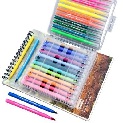 Hot selling Professional 12 colors art marker soft watercolor washable brush pen for drawing paint stationery